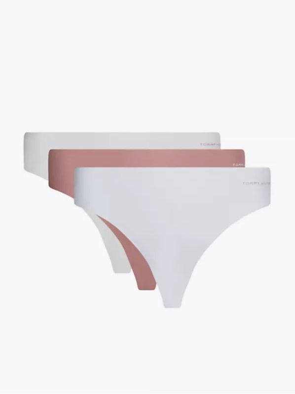 Tommy Hilfiger - 3-pack Brazilian - Barrelthee/white/Teaberry Blossom Tommy Hilfiger - 3-pack Brazilian - Barrelthee/white/Teaberry Blossom