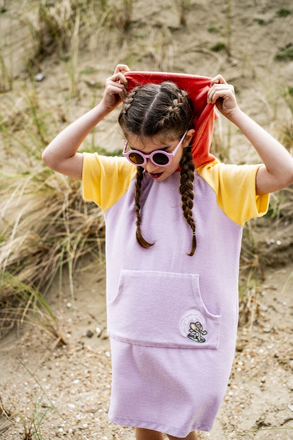 Woody - Baby Unisex Poncho - Mauve