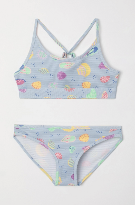 Woody - Bikini - Blauw met Schelpen