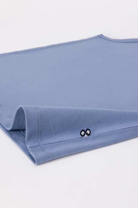 Woody - Jongens Singlet - Jeansblauw