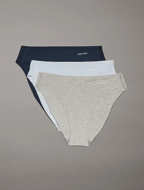Calvin Klein - 3-pack naadloze slips - Lichtblauw/Grijs/Donkerblauw