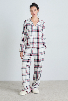 Tommy Hilfiger – Unisex Teen Pyjama – Flannel Heritage Check/Ivory – Ultra-Soft Warmth &amp; Iconic Preppy Style