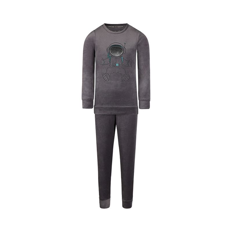 Charlie Choe Boys Velour Pyjamas – Soft, Warm &amp; Stylish Grey | Perfect for Cozy Nights