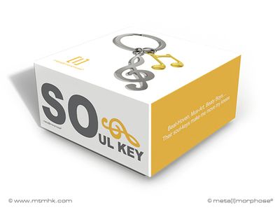 Metalmorphose  -   Sleutelhanger Music note and soul key