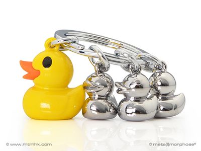 Metalmorphose  - Sleutelhanger - Eendenfamilie Key Ring 🦆👶🔑