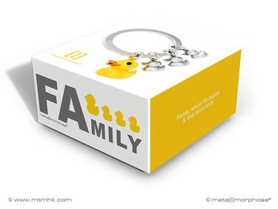 Metalmorphose  - Sleutelhanger - Eendenfamilie Key Ring 🦆👶🔑
