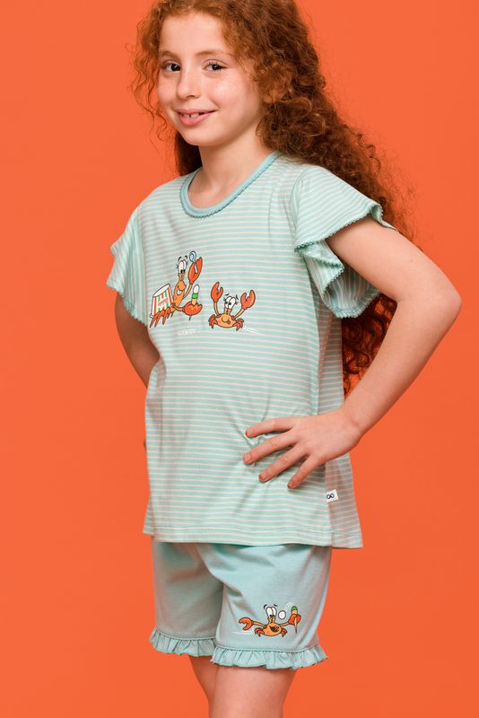 Woody - Meisjes/Dames Pyjama - Lichtblauw