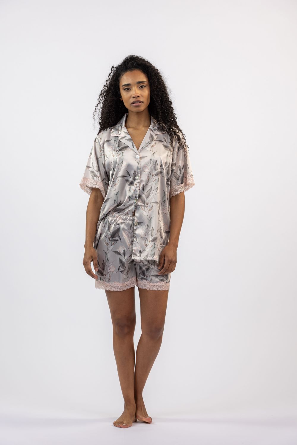 Mira - Satijnen Pyjama - Bloemen