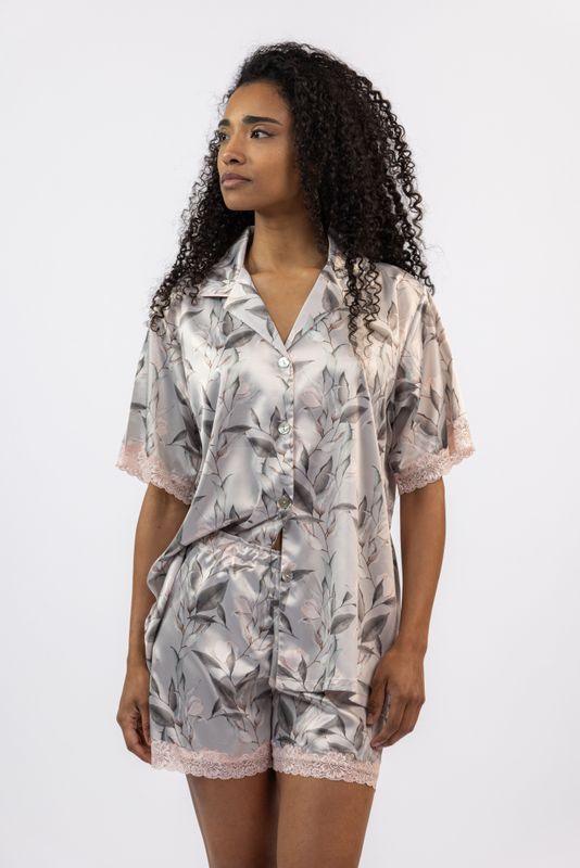 Mira - Satijnen Pyjama - Bloemen