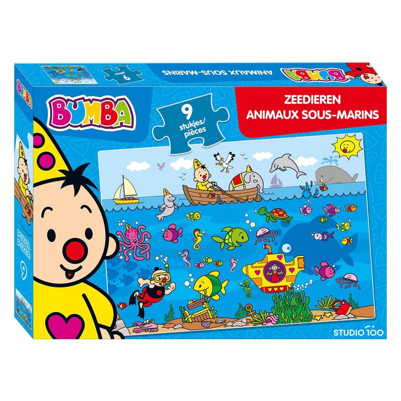 Bumba - Puzzel - 9 stukken - Zeedieren