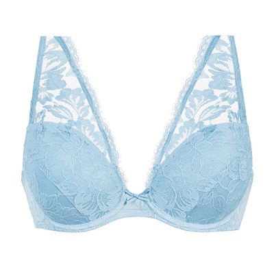 Mey Amazing – Voorgevormde kanten triangelbeha met beugel – Lichtblauw