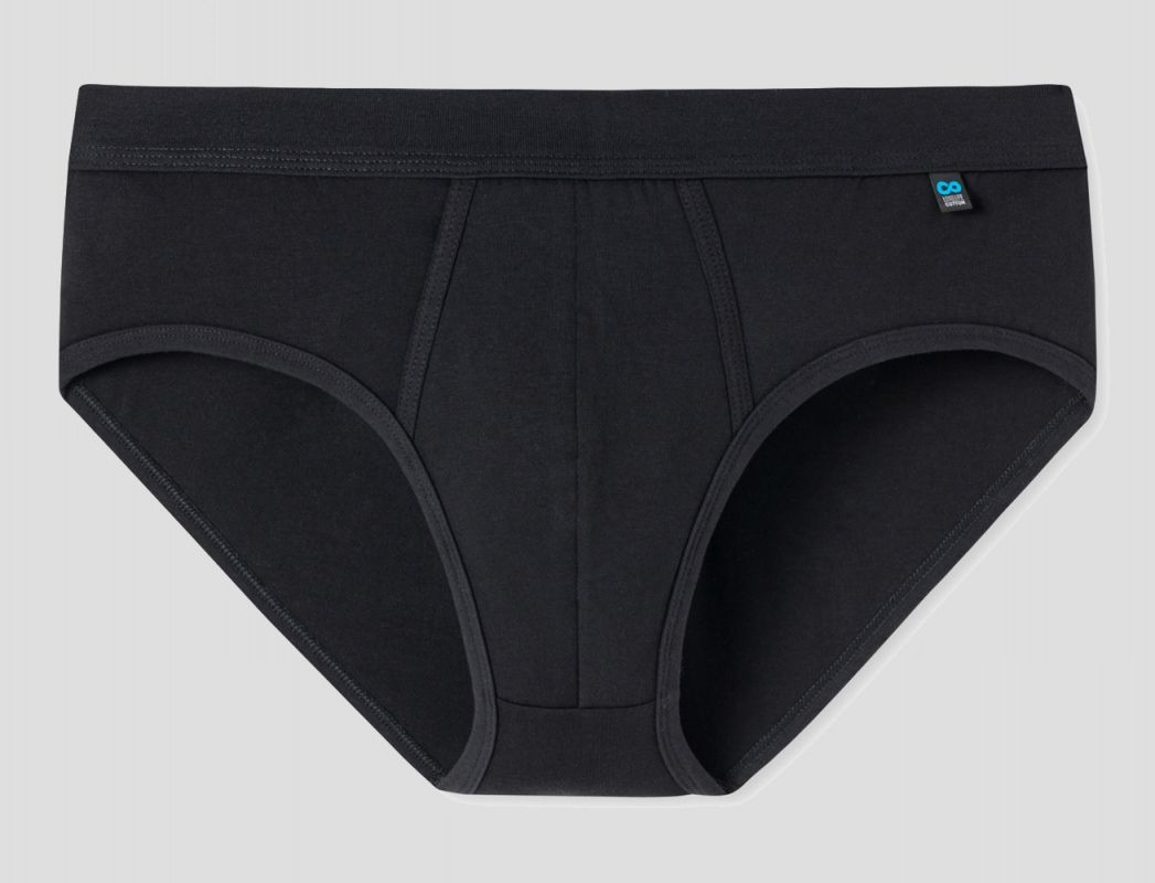 Schiesser - Midi Slip "Long Life Cotton" - Zwart