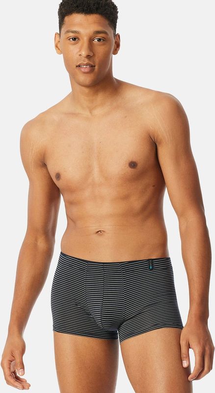 Schiesser - Long Life Soft Boxer - Nachtblauw Gestreept
