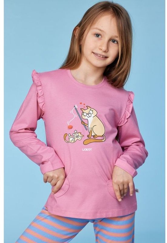 Woody - Meisjes/Dames Pyjama - Roze