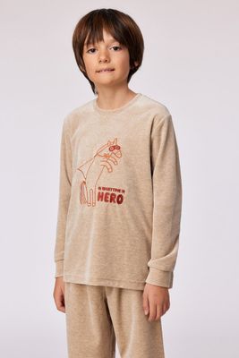 Woody – Boys/Men’s Pyjamas – Beige – Nighttime Hero