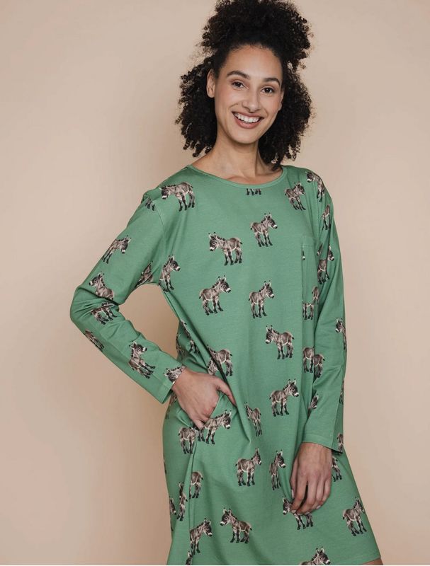 Snurk - Donkeys - loungewear - Jurk met lange mouwen