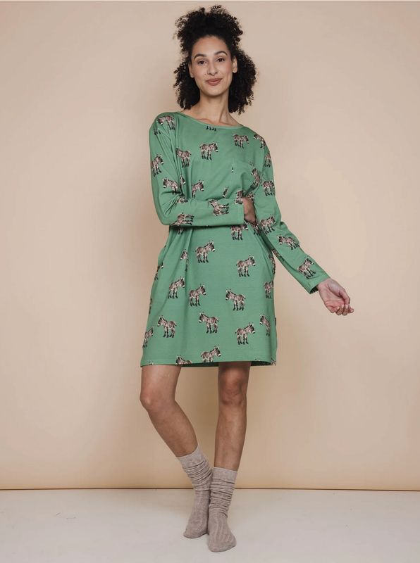 Snurk - Donkeys - loungewear - Jurk met lange mouwen