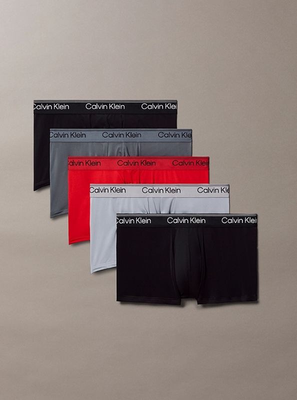 Calvin Klein – 5-pack Lage Boxershorts Micro Stretch - Zwart/Rood/Grijstinten