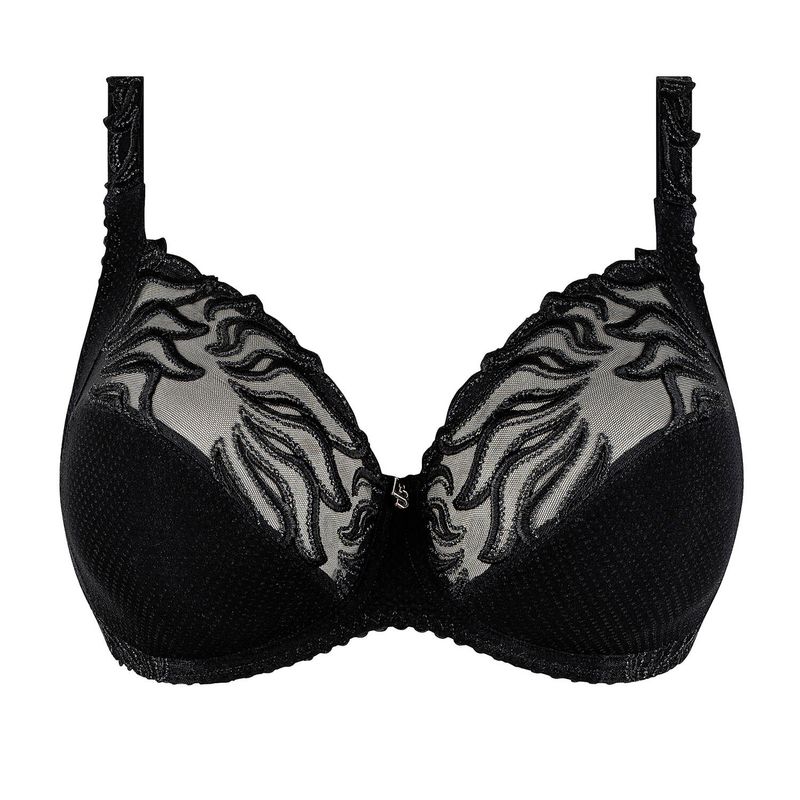 Louisa Bracq – Full Cup Bra “Esperanza” – Black | Elegant Underwired Bra with Embroidery