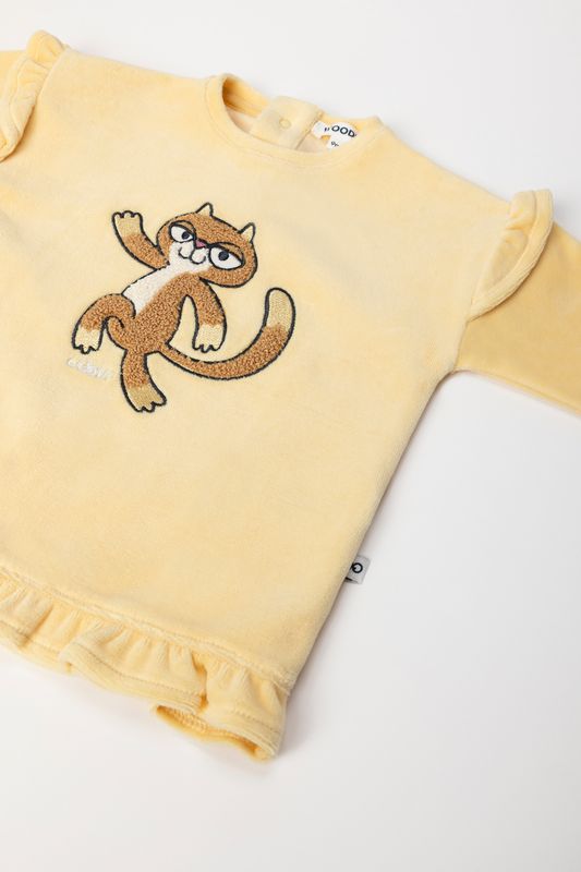 Woody - Baby Meisjes Pyjama - Lichtgeel