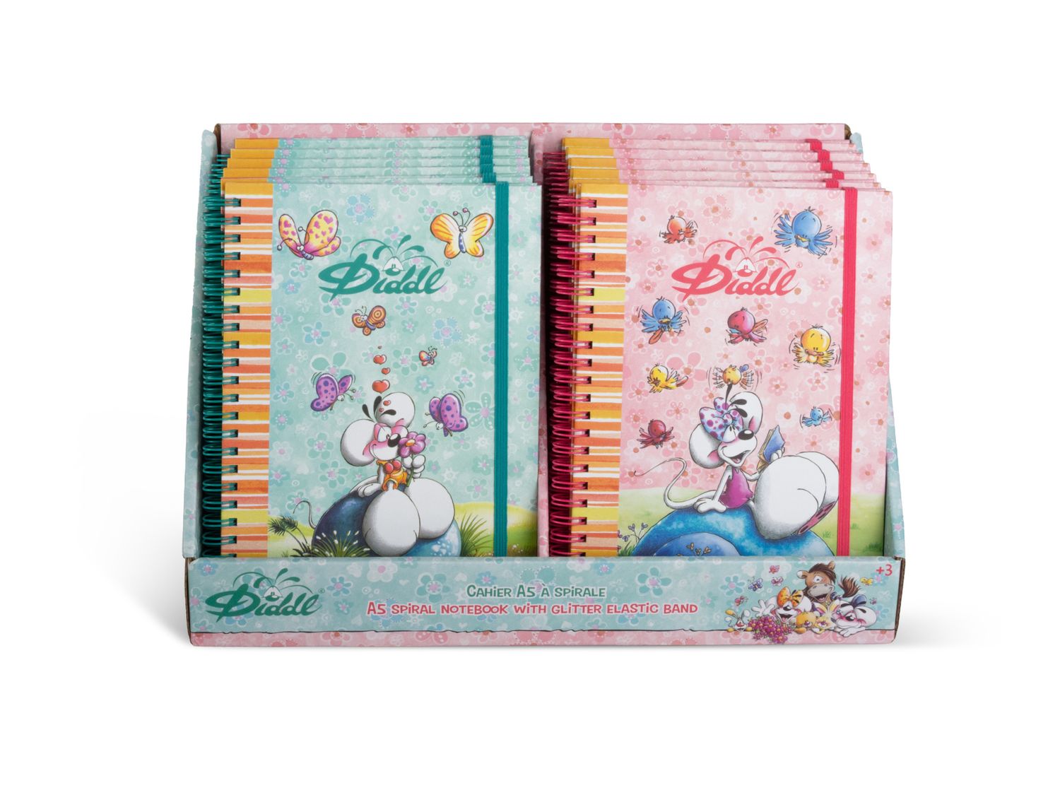 Diddl - Summer Edition - Notitieboek spiraalbinding met glitterband