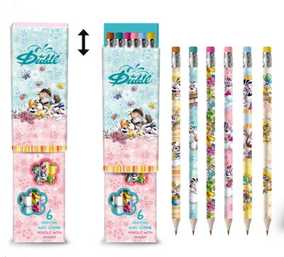 Diddl - Summer Edition - Pencil with Eraser - SET of 6 Pieces *** PRE-ORDER *** (Release 20/05/2026)
