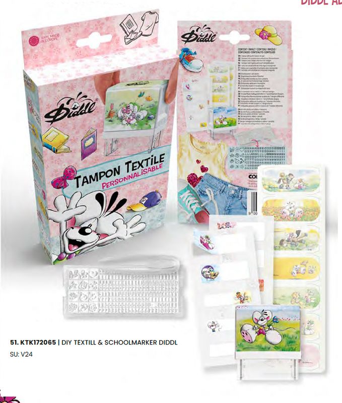 Diddl - Summer Edition - DIY Textile &amp; School Stamp Set *** PRE-ORDER *** (Release 20/05/2026)