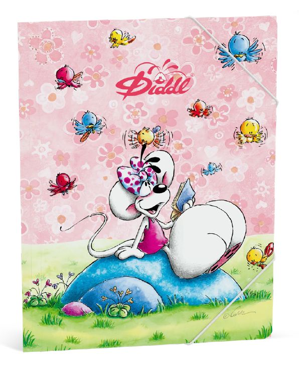 Diddlina - Summer Edition - Pink A4 Elastic Folder *** PRE-ORDER *** (Release 30/06/2026)