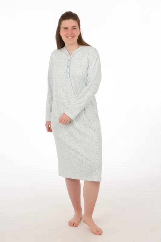 Perlina - Slaapkleed "Kikki" - Ecru/Lichtblauw