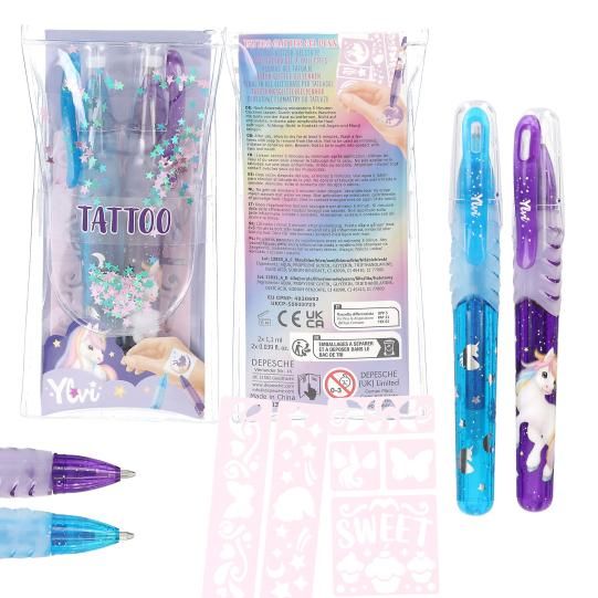 Ylvi - Glittertattoo Gelpennen