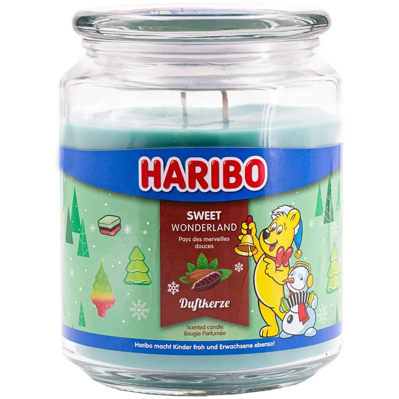 Haribo Sweet Wonderland Scented Candle – Mint Chocolate | 510g | Christmas Edition
