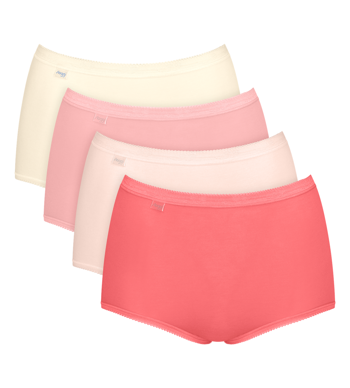 Sloggi - 4-Pack Basic Maxi - Roze Tinten