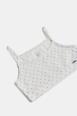 Woody - Topje - Bolletjes Print Blauw