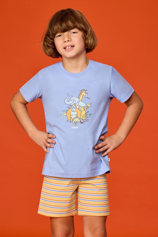 Woody - Jongens-Heren pyjama - Blauw