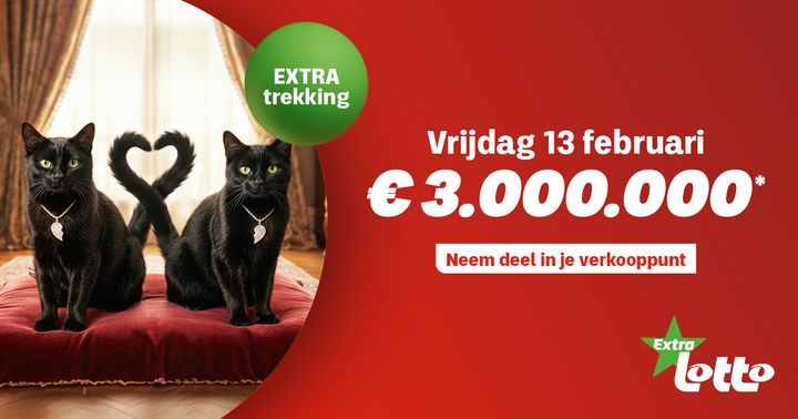 Deelname Speelpot EXTRA LOTTO vrijdag 13/02/2026