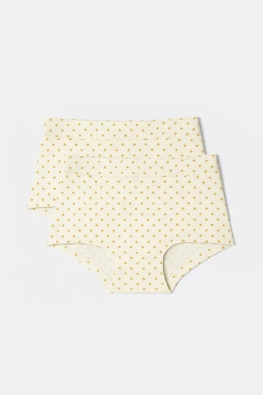 Woody - Set van witte shorty's met sterretjesprint