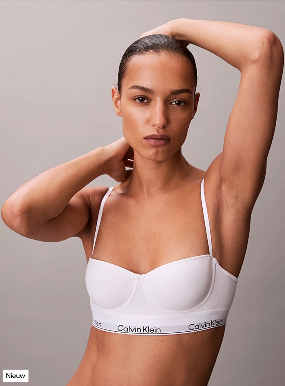 Calvin Klein - BH Balconnet Longline  - Icon Cotton Modal - Wit