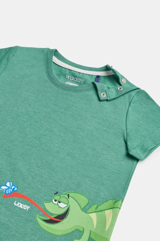 Woody - Baby Jongens Pyjama - Groen