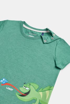 Woody - Baby Jongens Pyjama - Groen