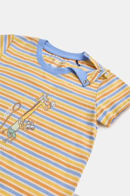 Woody - Baby Jongens Pyjama - Geel Gestreept