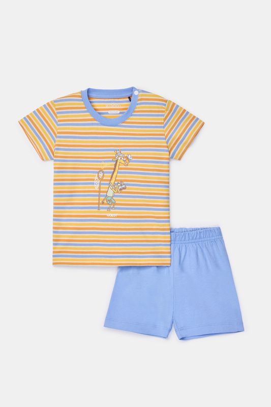 Woody - Baby Jongens Pyjama - Geel Gestreept