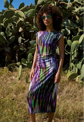 Sunflair - Jurk - Nachtblauw/Groen