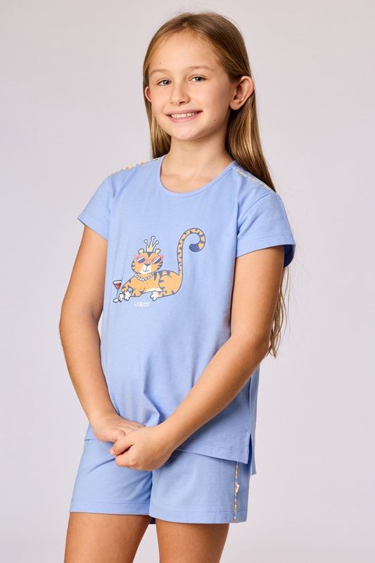 Woody - Meisjes Pyjama - Blauw