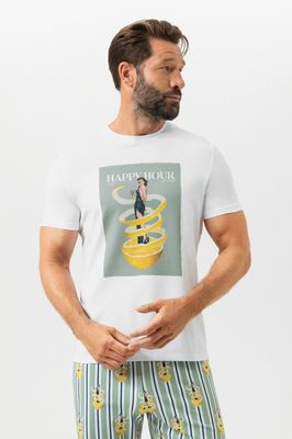 Mey - Heren Pyjama "Happy Hour" - Wit