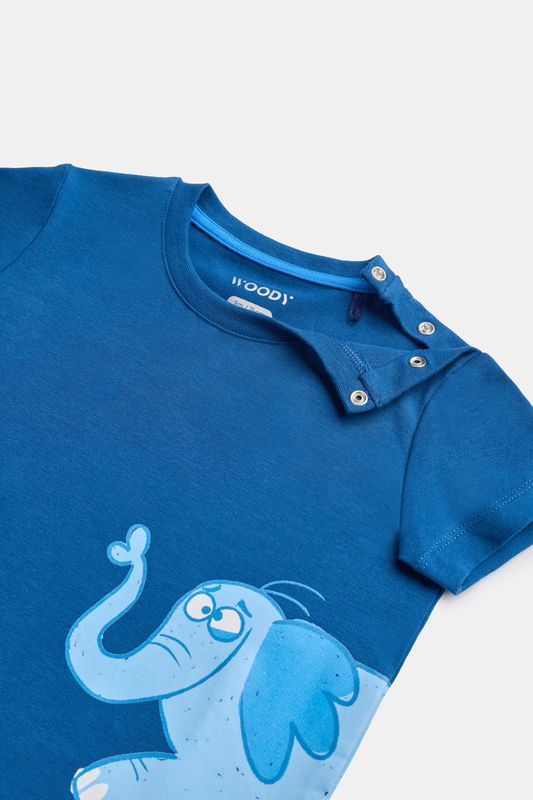 Woody - Baby Jongens Pyjama - Donkerblauw