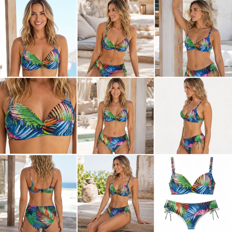 Sunflair - Bikini Tropical Leaves | Softcups &amp; Verstelbare Slip
