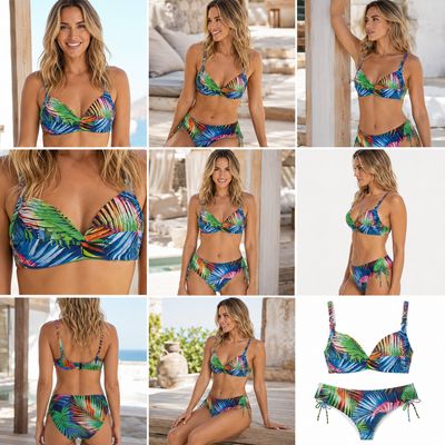 Sunflair - Bikini Tropical Leaves | Softcups &amp; Verstelbare Slip