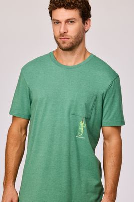 Woody - Jongens/Heren Pyjama - Groene pyjama van soepel katoen