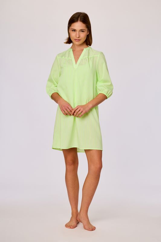 Woody - Groene strandjurk van geweven katoen