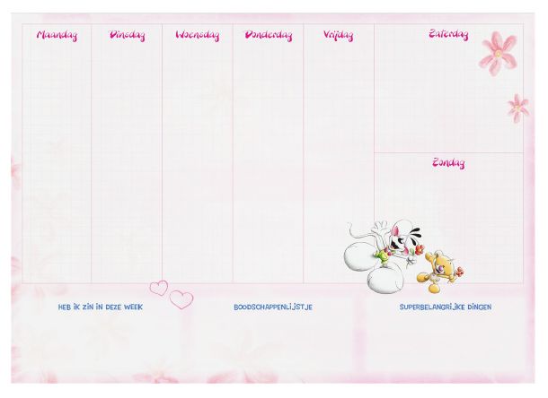 Diddl - Weekplanner notepad A4  *** PRE-ORDER  *** (Release 08/2026)